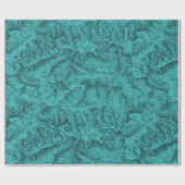 Mountain Topographic Map Blue Cadeaupapier (Vlak)