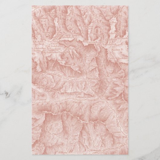 Mountain Topographic Map paper (Achterkant)
