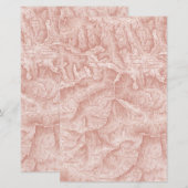 Mountain Topographic Map paper (Voorkant / Achterkant)