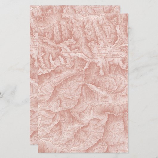 Mountain Topographic Map paper (Voorkant / Achterkant)