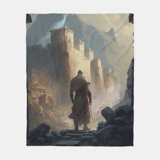 Mountain Town Siege Fleece Deken (Voorkant)