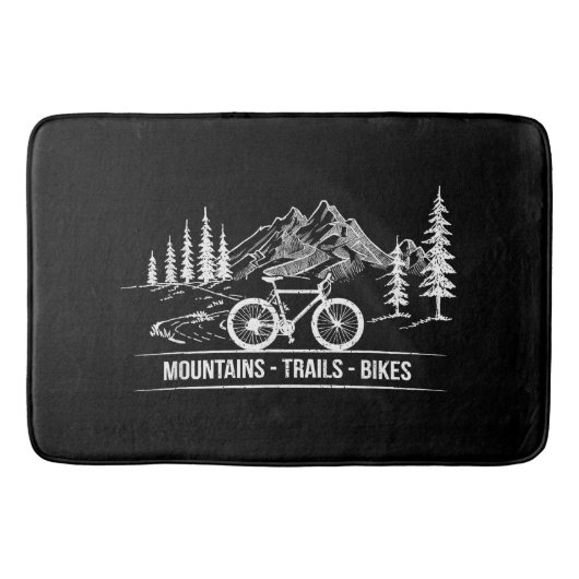 Mountain Trail Bikes - Fietser Fietser Fiets Badmat (Voorkant)
