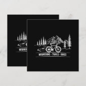 Mountain Trail Bikes - Fietser Fietser Fiets Bedankkaart (Voorkant / Achterkant)