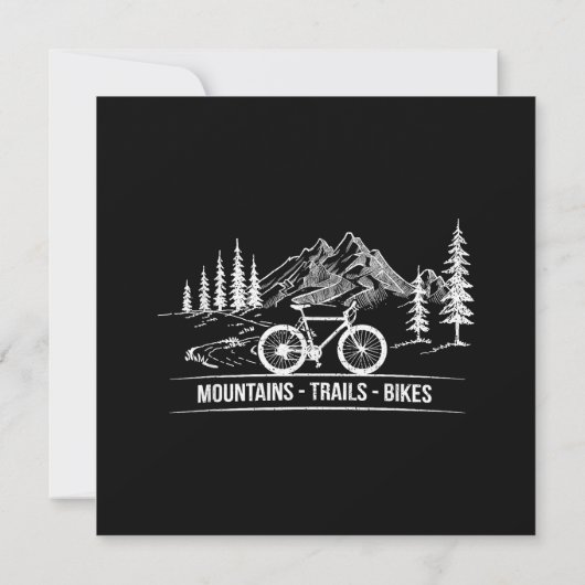 Mountain Trail Bikes - Fietser Fietser Fiets Bedankkaart (Achterkant)