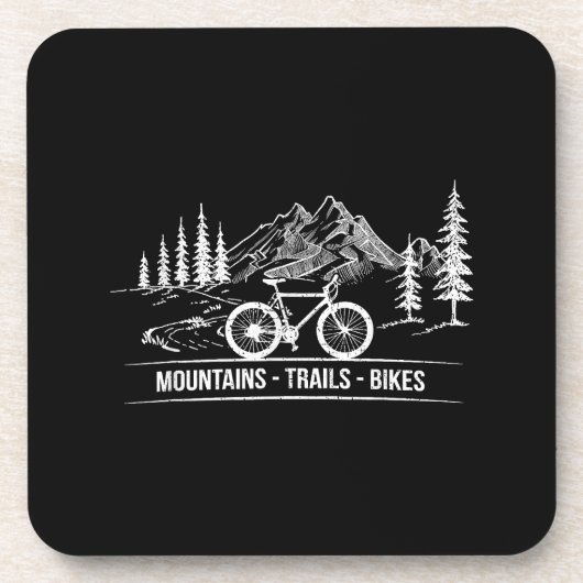 Mountain Trail Bikes - Fietser Fietser Fiets Bier Onderzetter (Voorkant)