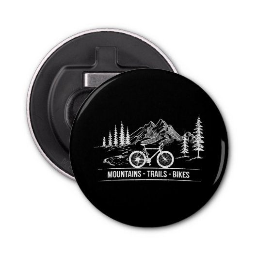 Mountain Trail Bikes - Fietser Fietser Fiets Button Flesopener (Voorkant)