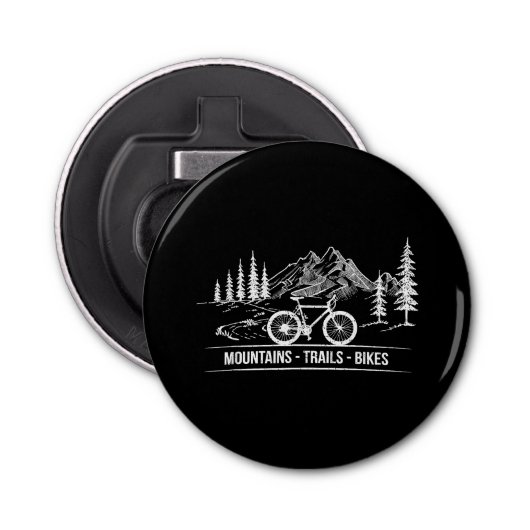 Mountain Trail Bikes - Fietser Fietser Fiets Button Flesopener (Voorkant)