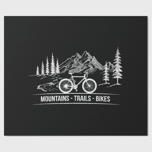 Mountain Trail Bikes - Fietser Fietser Fiets Cadeaupapier (Vlak)