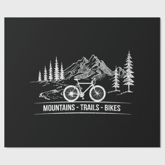 Mountain Trail Bikes - Fietser Fietser Fiets Cadeaupapier (Vlak)