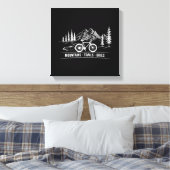 Mountain Trail Bikes - Fietser Fietser Fiets Canvas Afdruk (Insitu (Slaapkamer))