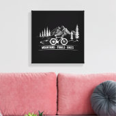 Mountain Trail Bikes - Fietser Fietser Fiets Canvas Afdruk (Insitu (Woonkamer))