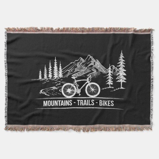 Mountain Trail Bikes - Fietser Fietser Fiets Deken (Voorkant)