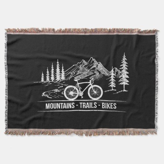 Mountain Trail Bikes - Fietser Fietser Fiets Deken (Voorkant)