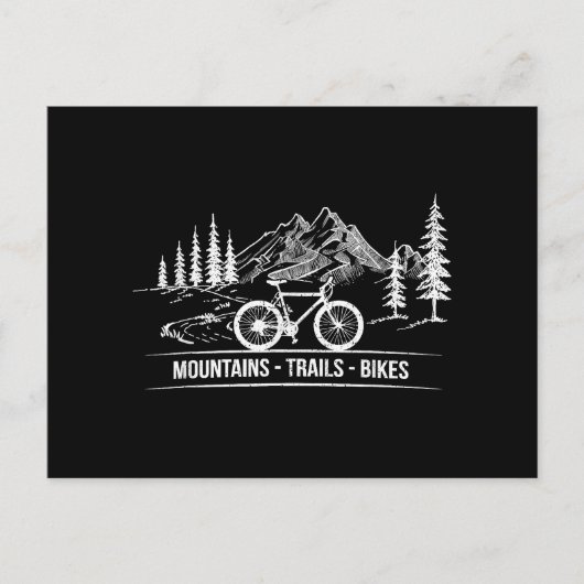 Mountain Trail Bikes - Fietser Fietser Fiets Feestdagenkaart (Voorkant)