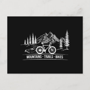 Mountain Trail Bikes - Fietser Fietser Fiets Feestdagenkaart