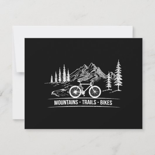 Mountain Trail Bikes - Fietser Fietser Fiets Feestdagenkaart (Voorkant)