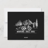Mountain Trail Bikes - Fietser Fietser Fiets Feestdagenkaart (Achterkant)