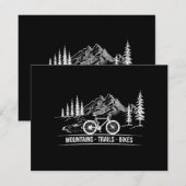 Mountain Trail Bikes - Fietser Fietser Fiets Feestdagenkaart (Voorkant / Achterkant)