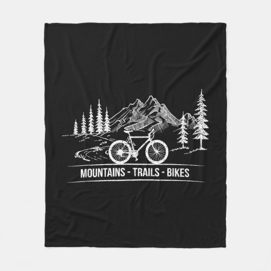 Mountain Trail Bikes - Fietser Fietser Fiets Fleece Deken (Voorkant)