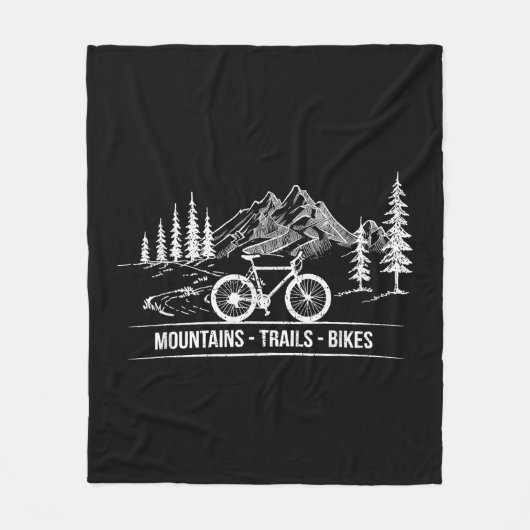 Mountain Trail Bikes - Fietser Fietser Fiets Fleece Deken (Voorkant)