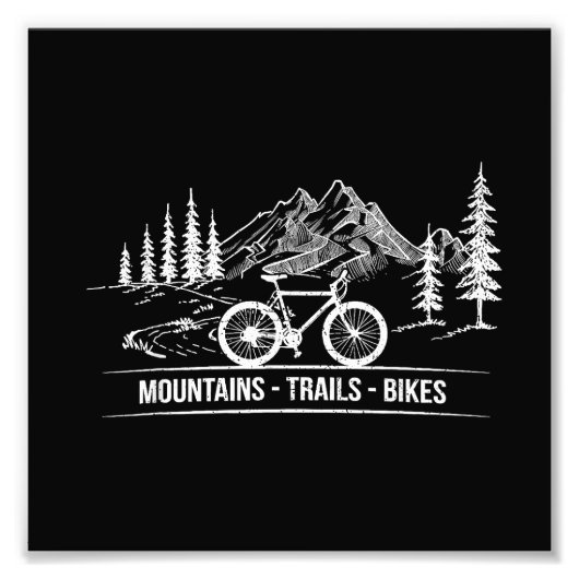 Mountain Trail Bikes - Fietser Fietser Fiets Foto Afdruk (Voorkant)