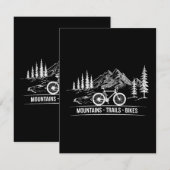 Mountain Trail Bikes - Fietser Fietser Fiets Informatiekaartje (Voorkant / Achterkant)