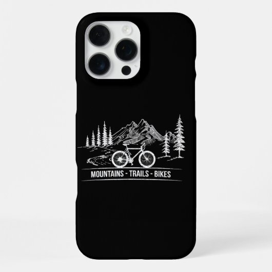 Mountain Trail Bikes - Fietser Fietser Fiets iPhone Hoesje (Achterkant)