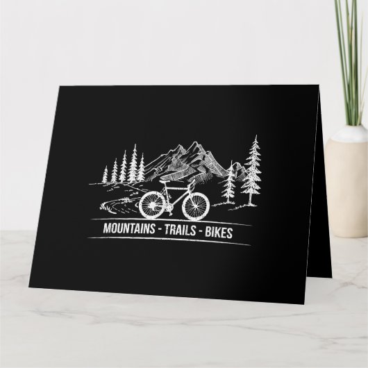 Mountain Trail Bikes - Fietser Fietser Fiets Kaart (Voorkant)