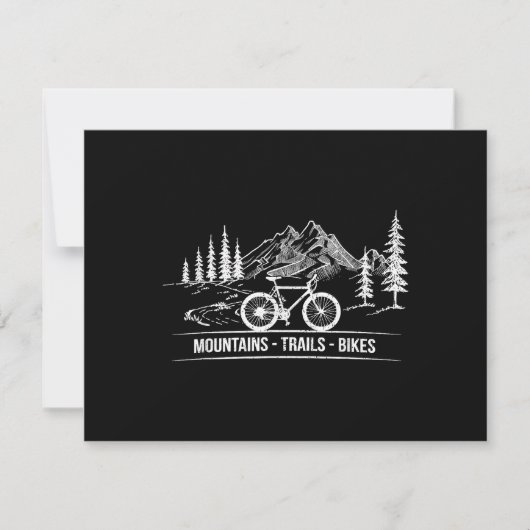 Mountain Trail Bikes - Fietser Fietser Fiets Kaart (Voorkant)