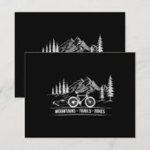 Mountain Trail Bikes - Fietser Fietser Fiets Kaart (Voorkant / Achterkant)