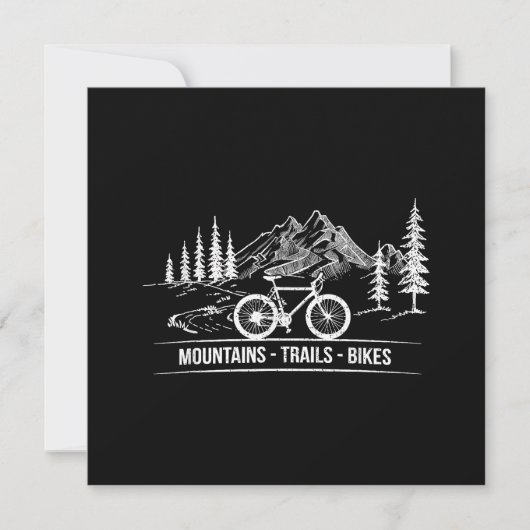 Mountain Trail Bikes - Fietser Fietser Fiets Kaart (Voorkant)