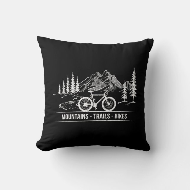 Mountain Trail Bikes - Fietser Fietser Fiets Kussen (Voorkant)