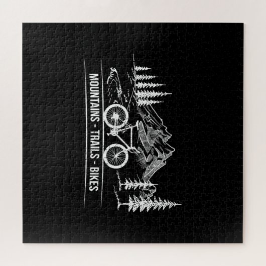 Mountain Trail Bikes - Fietser Fietser Fiets Legpuzzel (Horizontaal)