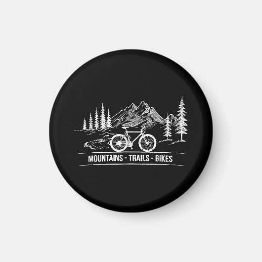 Mountain Trail Bikes - Fietser Fietser Fiets Magneet (Voorkant)