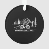 Mountain Trail Bikes - Fietser Fietser Fiets Ornament (achterkant)