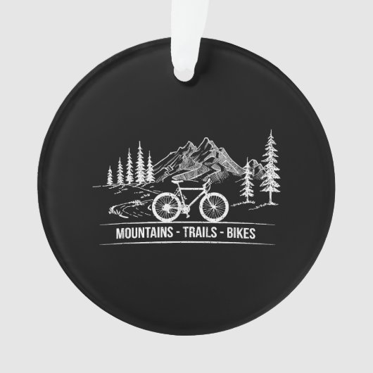 Mountain Trail Bikes - Fietser Fietser Fiets Ornament (voorkant)