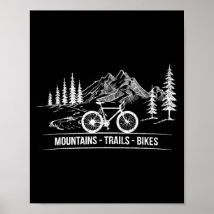 Mountain Trail Bikes - Fietser Fietser Fiets Poster