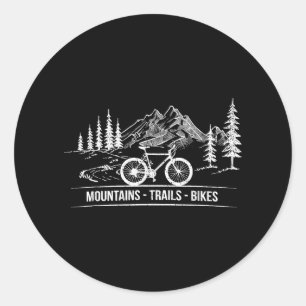 Mountain Trail Bikes - Fietser Fietser Fiets Ronde Sticker
