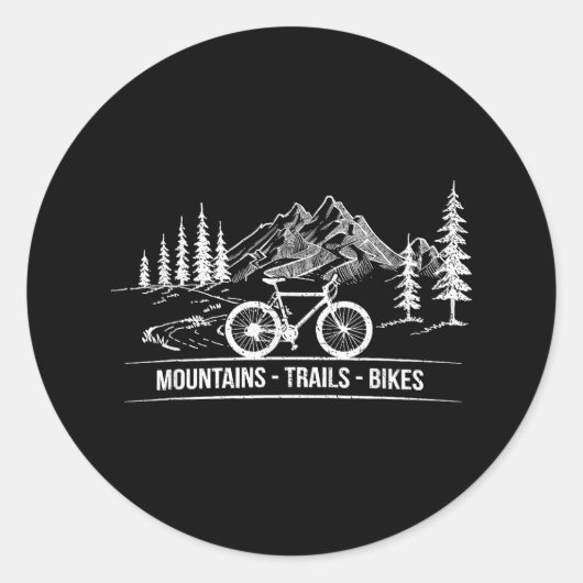 Mountain Trail Bikes - Fietser Fietser Fiets Ronde Sticker (Voorkant)