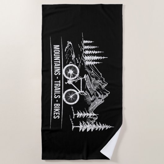 Mountain Trail Bikes - Fietser Fietser Fiets Strandlaken (Voorkant)