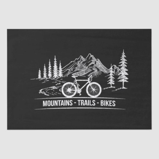 Mountain Trail Bikes - Fietser Fietser Fiets Tissuepapier (Voorkant)