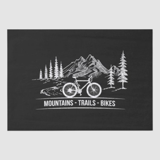 Mountain Trail Bikes - Fietser Fietser Fiets Tissuepapier (Voorkant)
