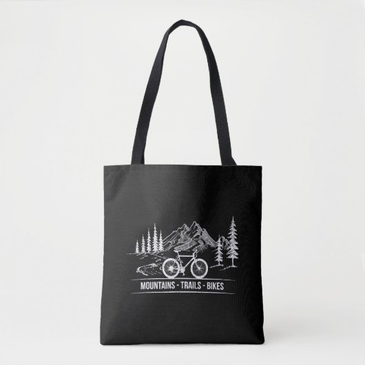 Mountain Trail Bikes - Fietser Wielrenner Fiets Tote Bag (Voorkant)