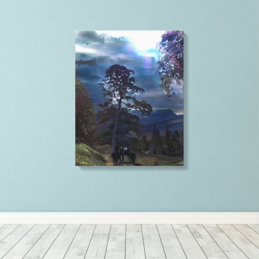 MOUNTAIN TRAIL CANVAS AFDRUK (Insitu (Houten vloer))