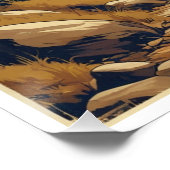 Mountain Trail Hiker & Dog Adventure Illustration Perfect Poster (Hoek)