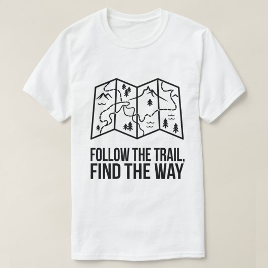Mountain Trail Map Outdoor Explorer Design T-shirt (Design voorkant)