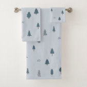 Mountain Tree Blue Bird Boy Badkamer Bad Handdoek (Insitu)