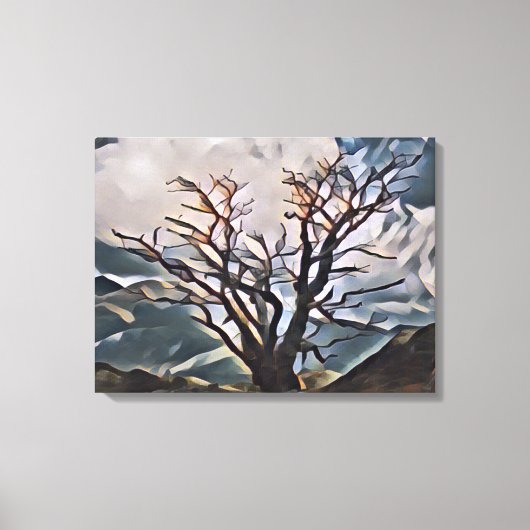 MOUNTAIN TREE CANVAS AFDRUK (Voorkant)