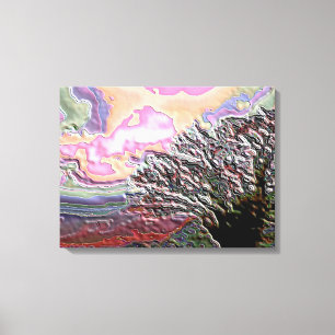 MOUNTAIN TREE CANVAS AFDRUK