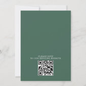 Mountain Tree Forest Rustic Budget QR Code Wedding Kaart (Achterkant)
